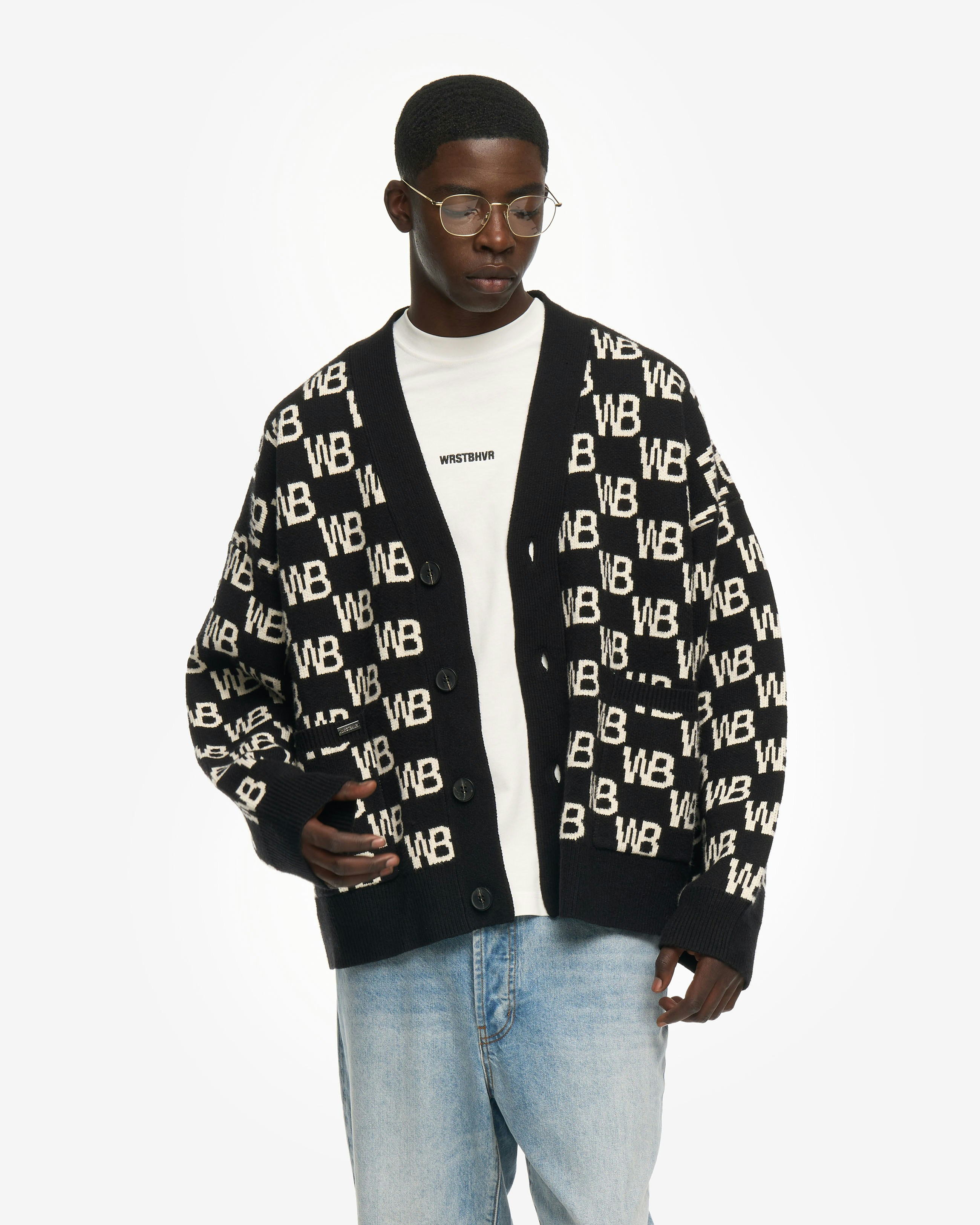 トップス bernings sho cardigan damage destroy CHESS CARDIGAN | Worst Behavior Online-Shop