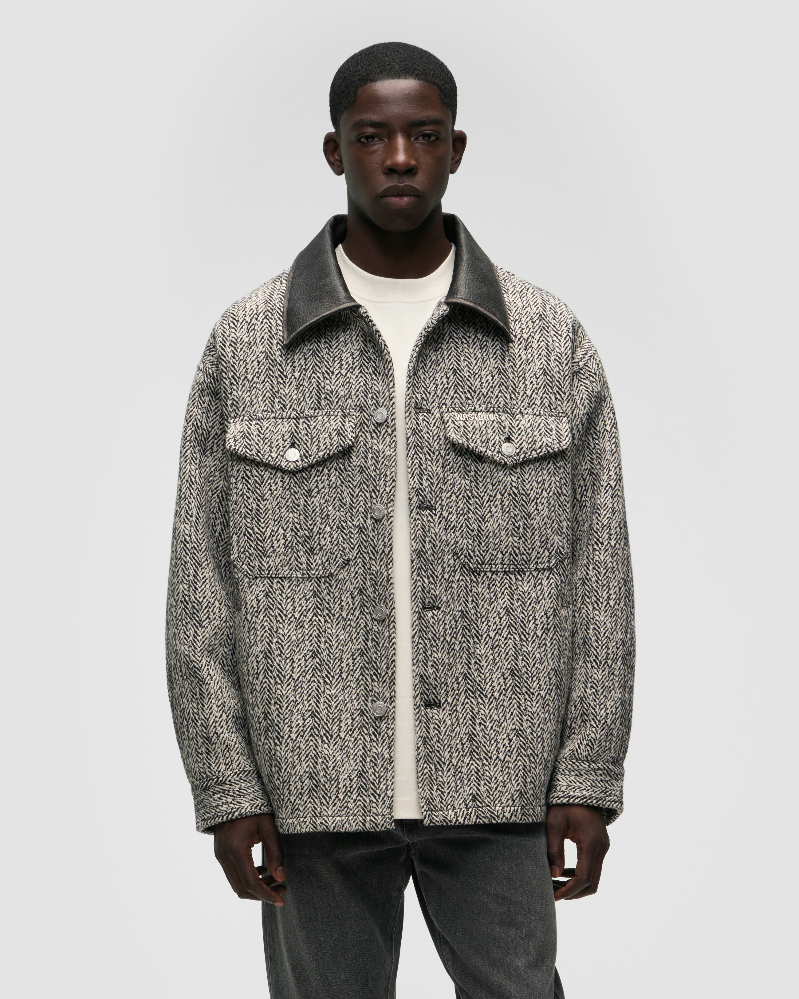 ジャケット・アウター NTRUL Shaggy ZipUp Knit Black DISSONANCE Acne Studios - Wool zip jacket - Black