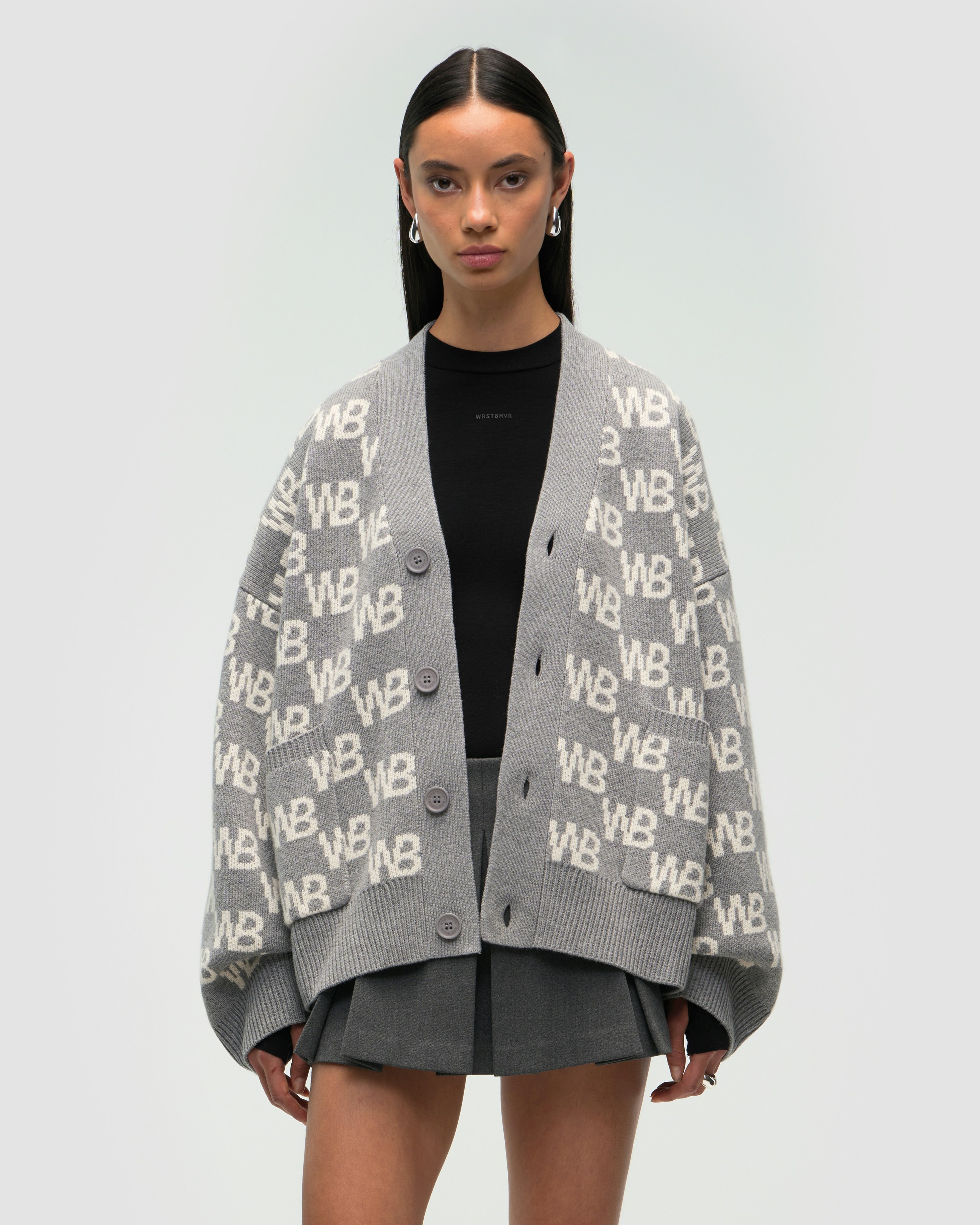 Bibiy BIBIY. TRACK CARDIGAN グレー BIBIY. MADE | B. CLUB TIE